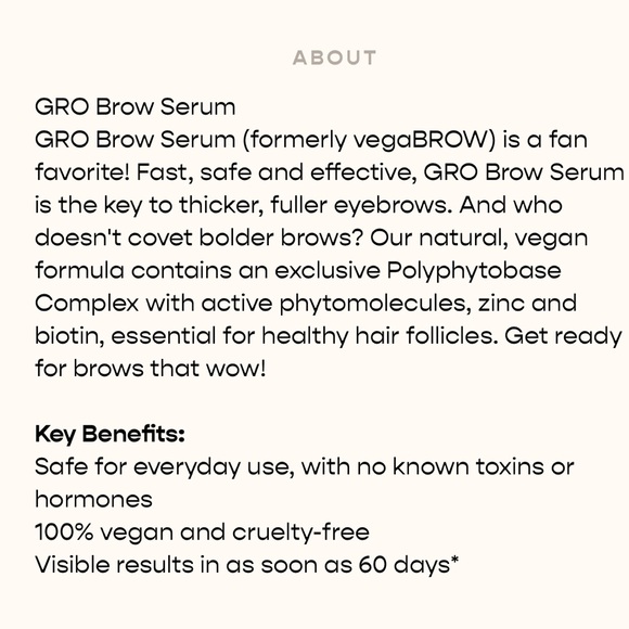 NEW Vegamour GRO Brow Serum - Picture 11 of 11